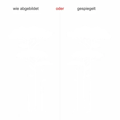 Aufkleber Glas Savannenbaum - Ansicht Ausrichtung und Farbauswahl