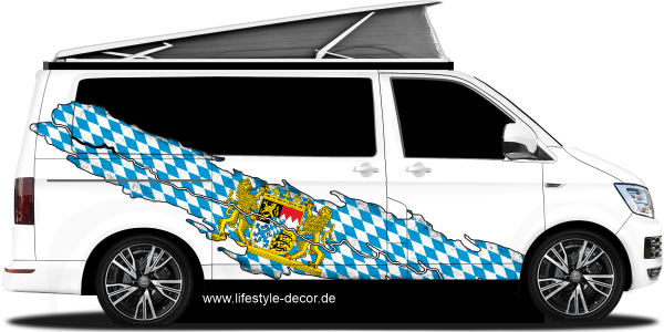 Preview: Flagge Bayern Autoaufkleber Preview: Flagge Bayern Autoaufkleber