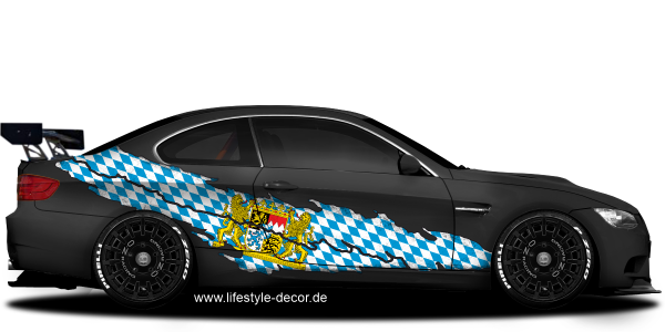 Preview: Flagge Bayern Autoaufkleber Preview: Flagge Bayern Autoaufkleber