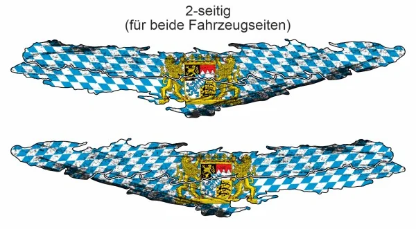 Flagge Bayern als Autoaufkleber