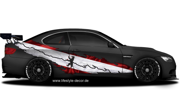 Preview: Flagge Berlin Autoaufkleber Preview: Flagge Berlin Autoaufkleber
