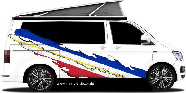 Preview: Flagge Mecklenburg-Vorpommern Autoaufkleber Preview: Flagge Mecklenburg-Vorpommern Autoaufkleber
