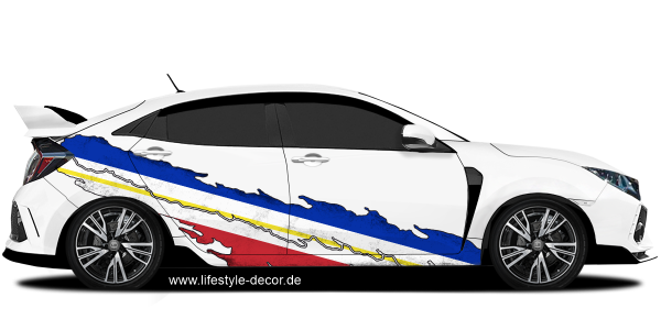 Preview: Flagge Mecklenburg-Vorpommern Autoaufkleber Preview: Flagge Mecklenburg-Vorpommern Autoaufkleber