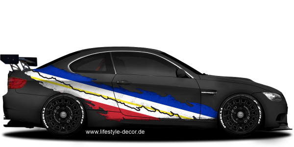 Preview: Flagge Mecklenburg-Vorpommern Autoaufkleber Preview: Flagge Mecklenburg-Vorpommern Autoaufkleber