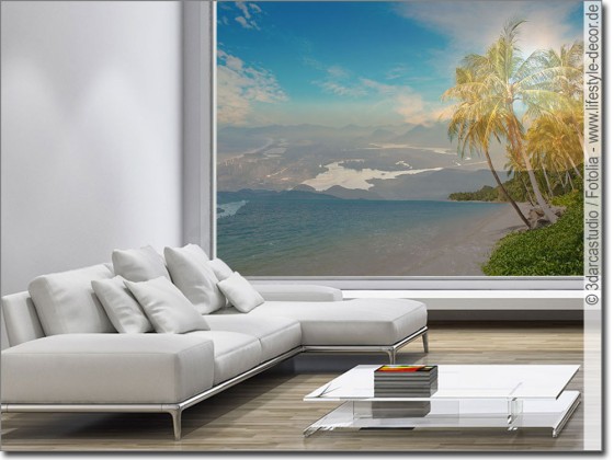 Preview: Foto für Glas Palme Karibik