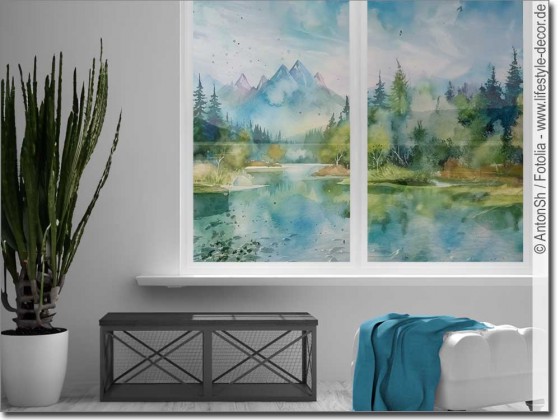 Preview: Fotofolie Alpenpanorama Aquarell (3 Varianten) Preview: Fotofolie Alpenpanorama Aquarell (3 Varianten)