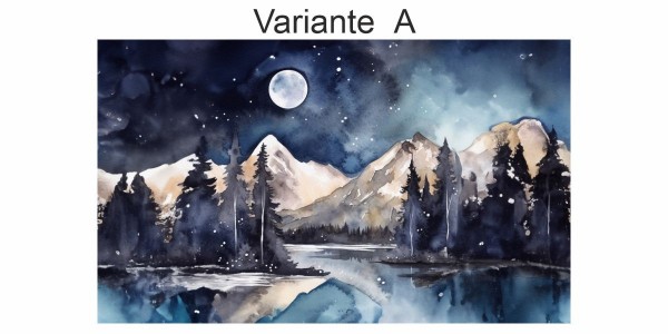 Preview: Fotofolie Mondschein Aquarell (3 Varianten) Preview: Fotofolie Mondschein Aquarell (3 Varianten)