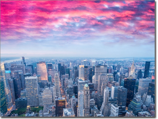 Preview: Glasprint Himmel über Manhattan Preview: Glasprint Himmel über Manhattan