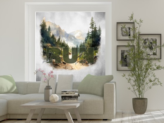 Preview: Fotofolie Laufen in Berglandschaft Preview: Fotofolie Laufen in Berglandschaft
