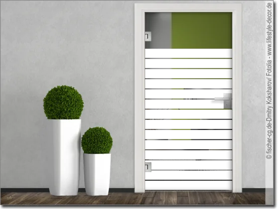 Ganzglastür Glasdekorfolie Streifen 10/1 cm