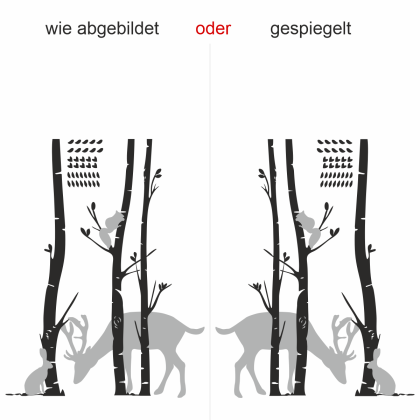 Preview: Garderobensticker Tiere im Wald Preview: Garderobensticker Tiere im Wald