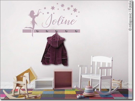 Preview: Garderobenleiste Fee mit Wunschnamen