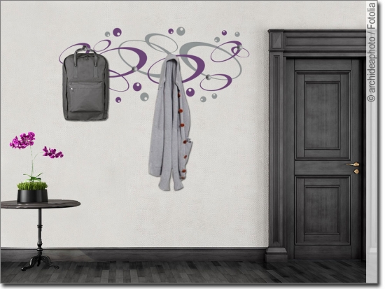 Preview: Wandtattoo Garderobe Ringe Preview: Wandtattoo Garderobe Ringe