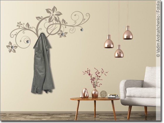 Preview: Garderobensticker Stilvolles Ornament