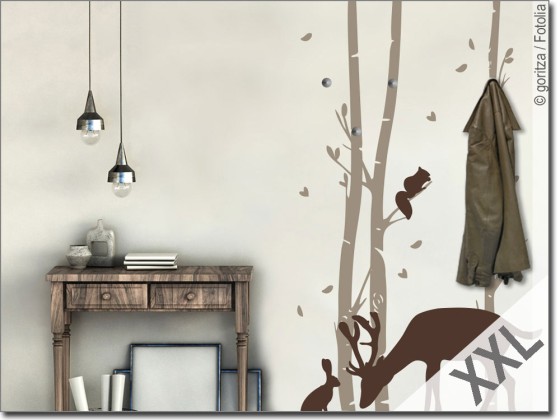 Preview: Garderobensticker Tiere im Wald Preview: Garderobensticker Tiere im Wald