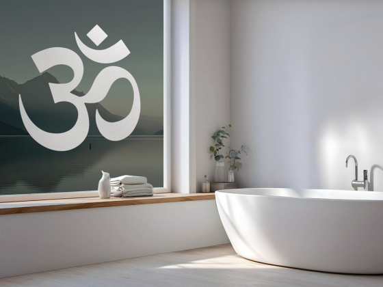 Preview: Glasaufkleber Om