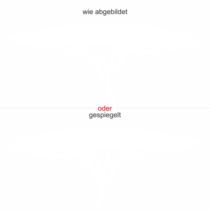 Preview: Afrikanischer Savannenbaum als Aufkleber für Glas - Ansicht Ausrichtung und Farbauswahl