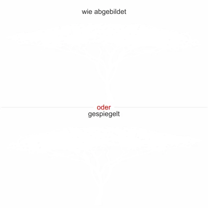 Afrikanischer Savannenbaum als Aufkleber für Glas - Ansicht Ausrichtung und Farbauswahl