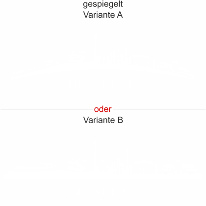 Preview: Folie für Fenster Stuttgart - Ansicht Ausrichtung mit Farbauswahl und Variante