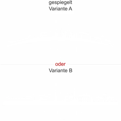 Folie für Fenster Stuttgart - Ansicht Ausrichtung mit Farbauswahl und Variante