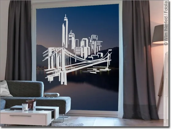 Glasaufkleber Skyline