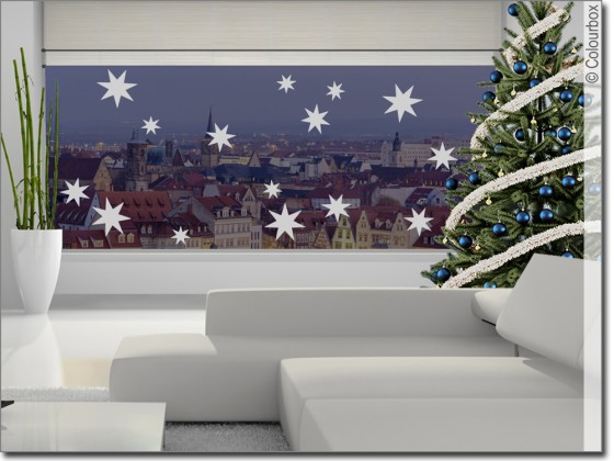 Preview: Glasaufkleber Sterne