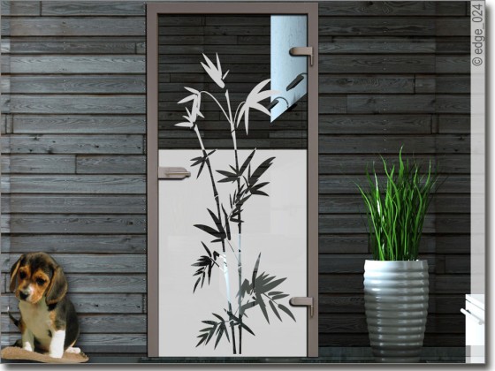 Preview: Glasbanner Bambuszweige