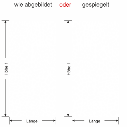 Preview: Glasbanner Leopard - Ansicht Ausrichtung mit Farbauswahl