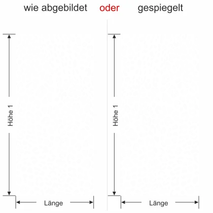 Glasbanner Leopard - Ansicht Ausrichtung mit Farbauswahl