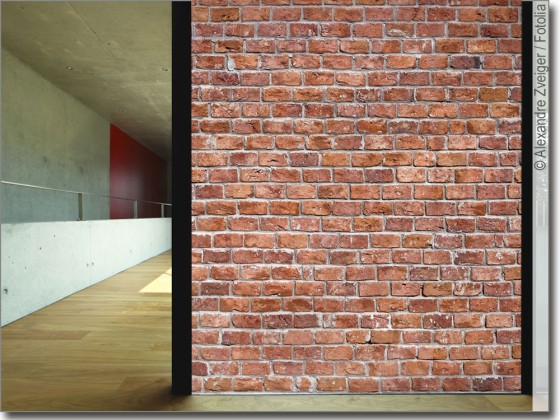 Preview: Glasbild Backstein Mauer Preview: Glasbild Backstein Mauer