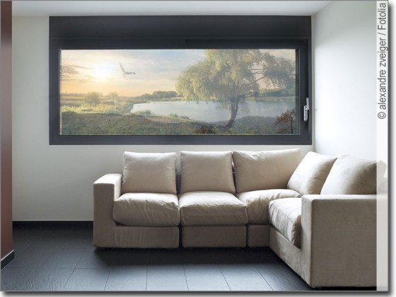 Preview: Glasdruck Landschaft im Sommer Preview: Glasdruck Landschaft im Sommer