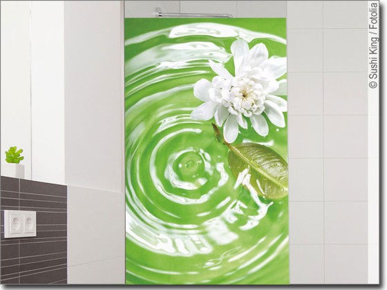 Preview: Glasbild Seerose