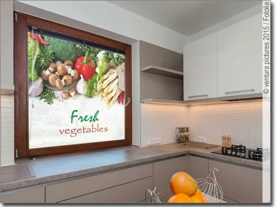 Glasbild Vegetarisch mit Wunschtext