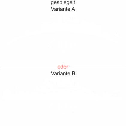 Glastattoo Athen - Ansicht Ausrichtung mit Farbauswahl und Variante