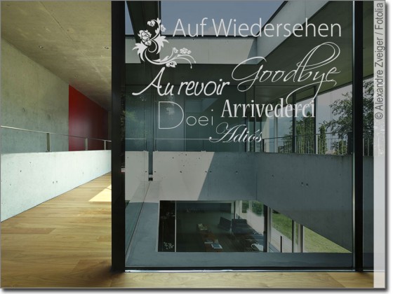 Preview: Glasdekor Auf Wiedersehen