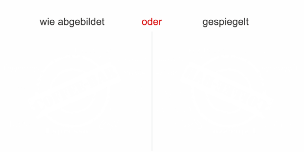 Preview: Glasdekor Coffee Bar - Ansicht Ausrichtung mit Farbauswahl