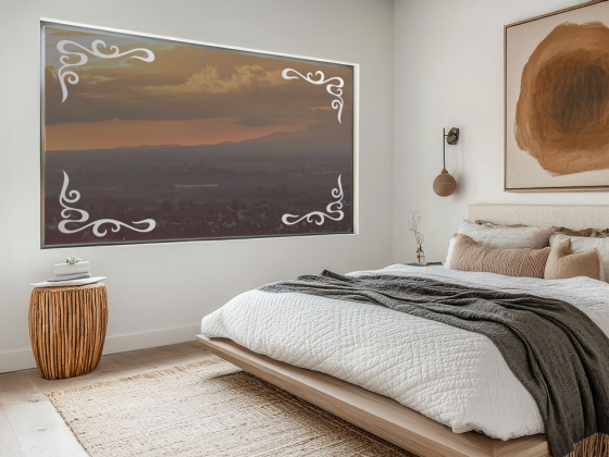 Glasdekor Ecke Jugendstil