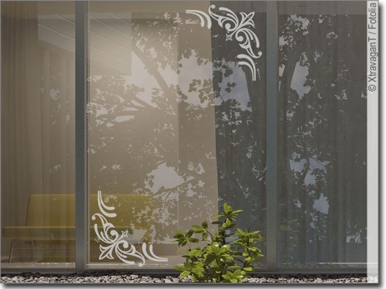 Preview: Glasdekor Ecken Lilie Preview: Glasdekor Ecken Lilie