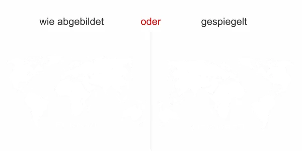 Glasdekor Fernweh - Ansicht Ausrichtung und Farbauswahl