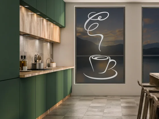 Glasdekor Kaffeetasse