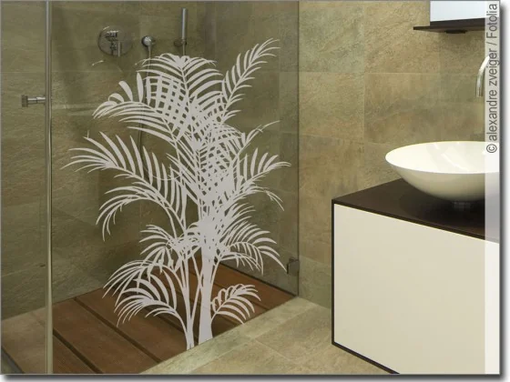 Glasdekor Palme Wedel