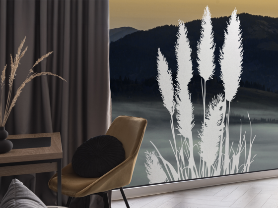 Preview: Glasdekor Pampasgras