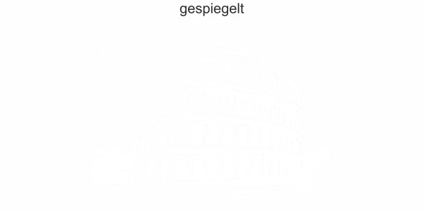 Glasdekor Rom - Ansicht Ausrichtung und Farbauswahl