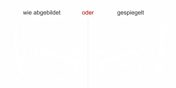 Glasdekor Traumhafte Skyline - Ansicht Ausrichtung und Farbauswahl