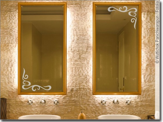 Preview: Glasdekor Ecke Jugendstil Preview: Glasdekor Ecke Jugendstil