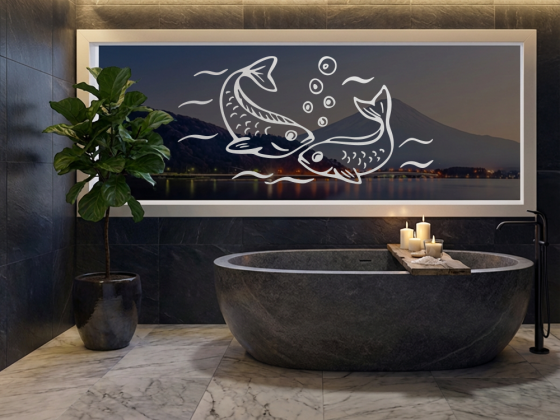 Preview: Glasdekorfolie Fischpärchen