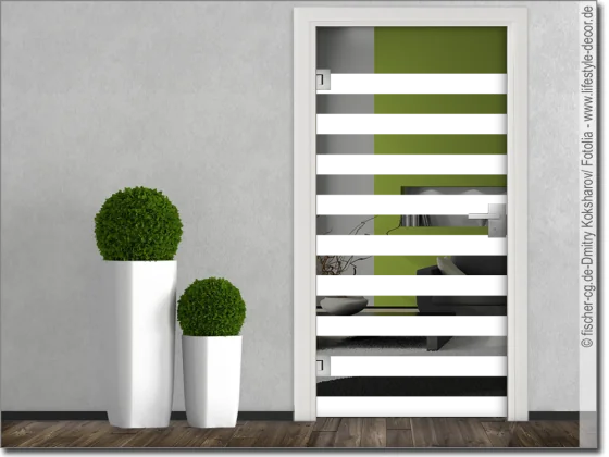 Glasdekorfolie für Türen mit Streifen 10/10 cm