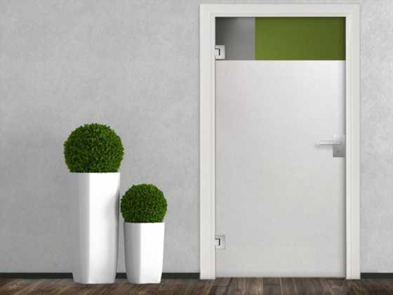 Preview: Fensterfolie Zuschnitt auf Glastür