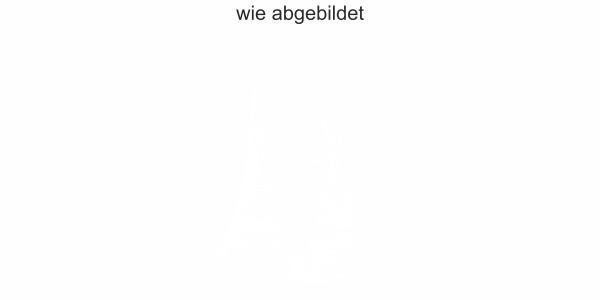 Preview: Glasdesign Eiffelturm Paris - Ansicht Ausrichtung und Farbauswahl