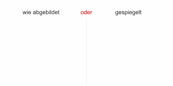 Preview: Glasdesign Lebensfreude - Ansicht Ausrichtung und Farbauswahl